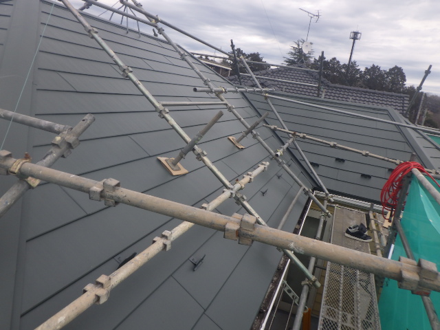 施工後の大屋根南面の状態です