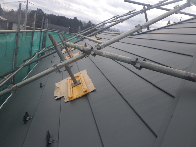 施工後の大屋根東面の状態です