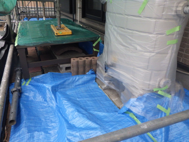 土間養生が終了しました