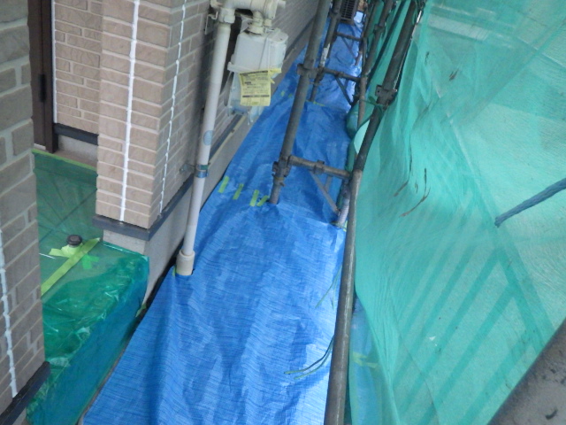 土間養生が終了しました