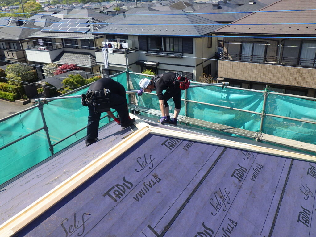 捨て谷の取り付け中です