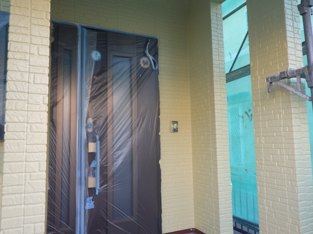 外壁の上塗り塗装終了です