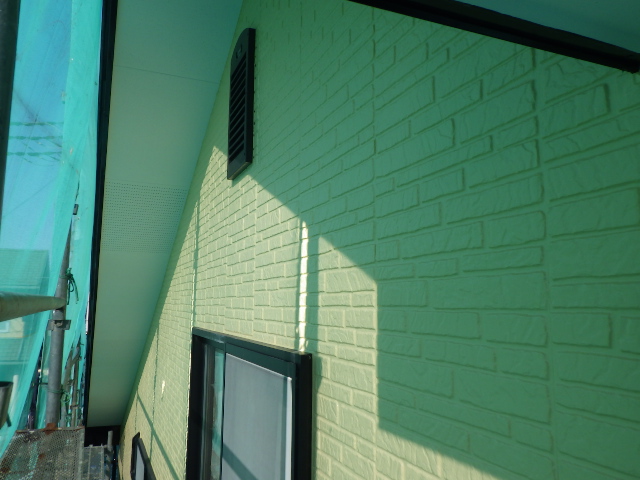 外壁上段の施工後です