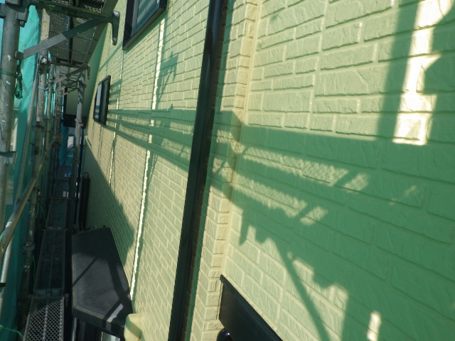 中段外壁の施工後です