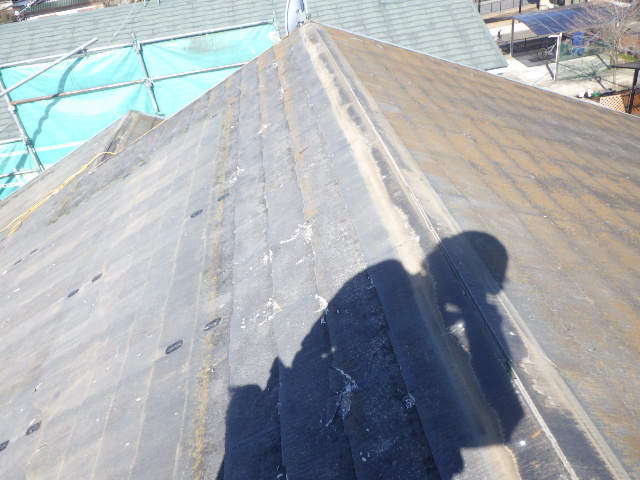 棟板金を取り外しました