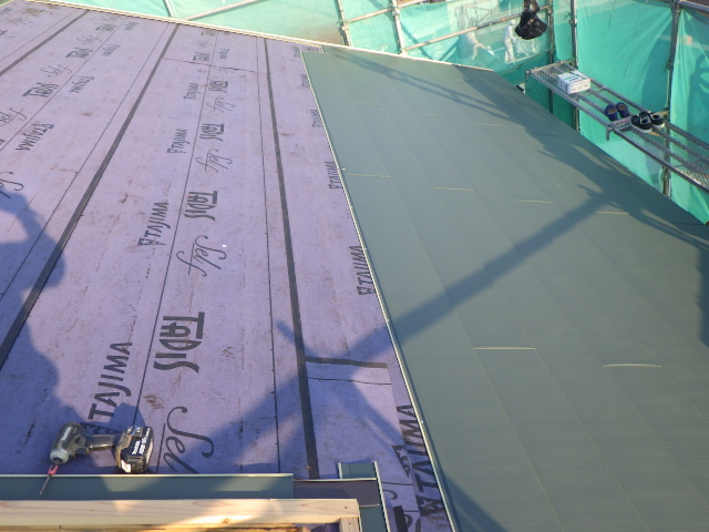 本日施工後の屋根の状態です