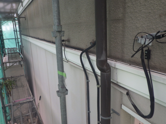 施工前の中段外壁です