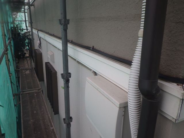 施工前の中段外壁の状態です