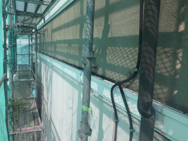 施工後の中段外壁の状態です