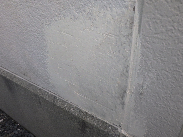 外壁面の補修終了です