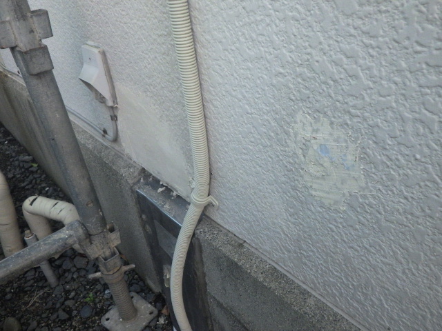 外壁面の補修終了です