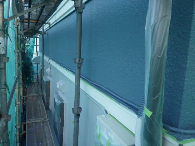 上塗り塗装終了です