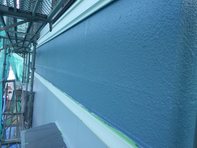 上塗り塗装終了です