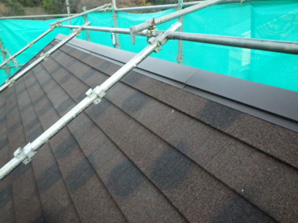 北面のルーフ貼りが終了しました