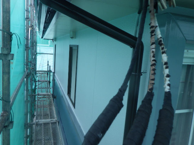 施工後の上段外壁です