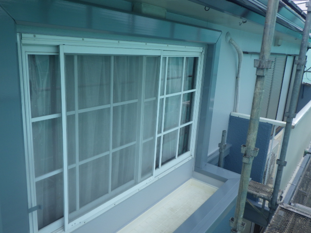 施工後の上段外壁です