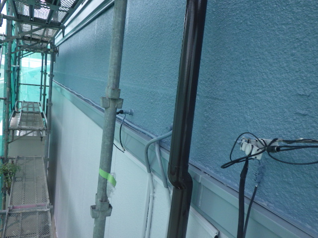 施工後の中段外壁です