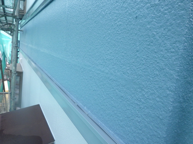 施工後の中段外壁です