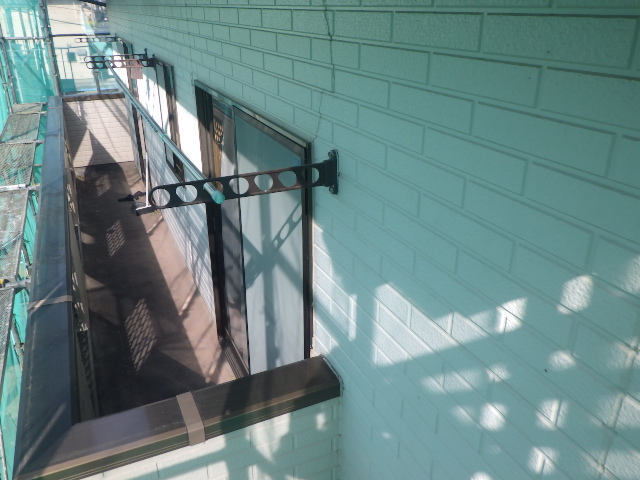 高圧洗浄後の上段外壁の状態です