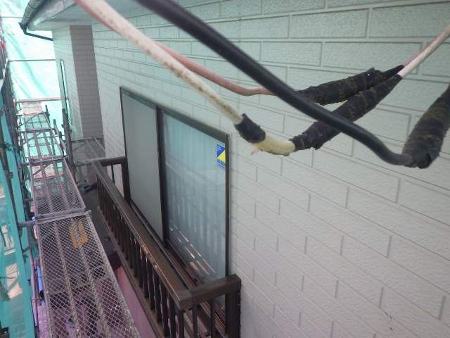 高圧洗浄後の上段外壁の状態です