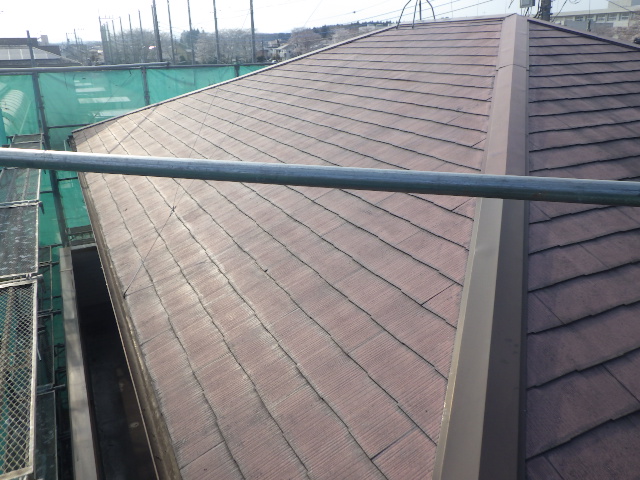 高圧洗浄後の屋根の状態です