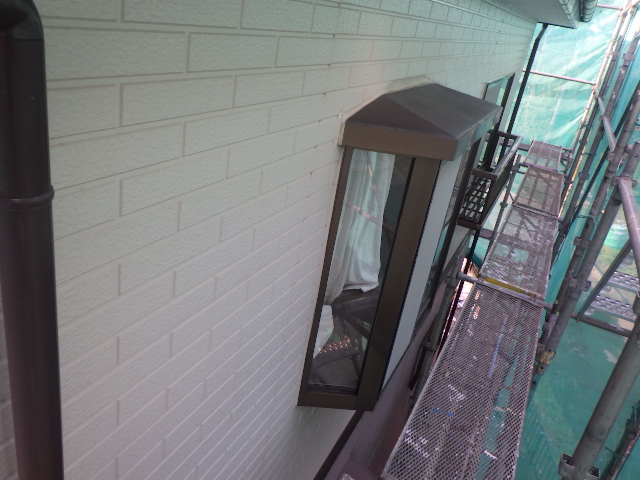 高圧洗浄後の上段外壁の状態です