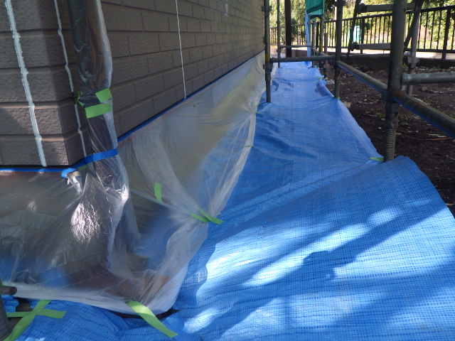 土間養生をしました