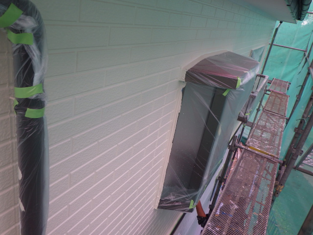 外壁上塗り塗装終了です
