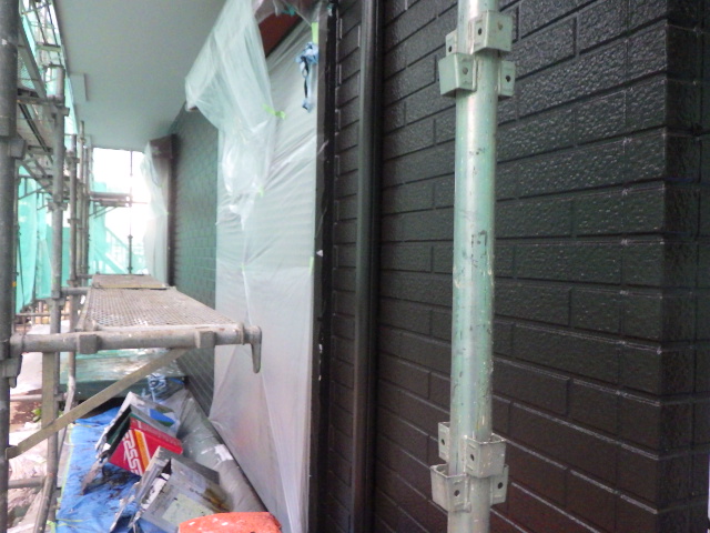 外壁の上塗り塗装終了です