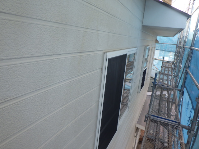 高圧洗浄後の外壁の状態です