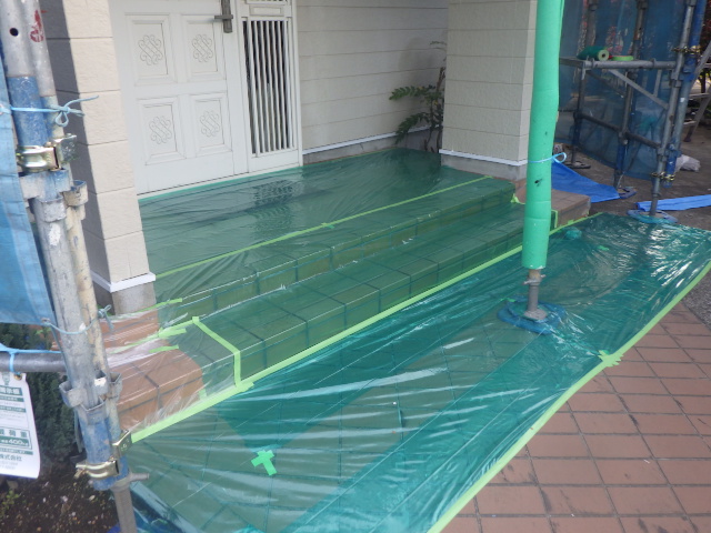 土間養生をしました