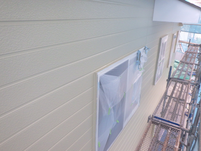 外壁上塗り終了です