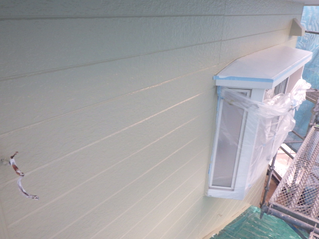 外壁上塗り終了です