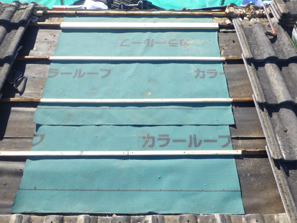 新規桟木を取り付けました