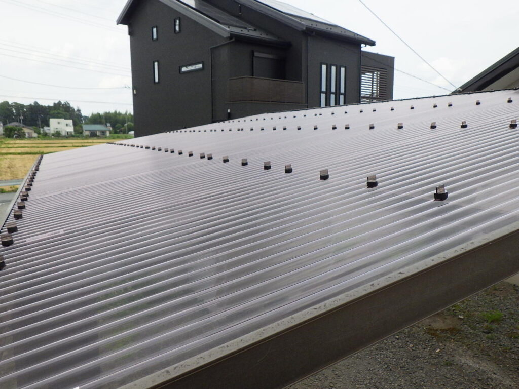 波板固定終了です