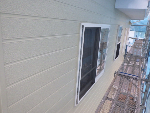 施工後の２階外壁です