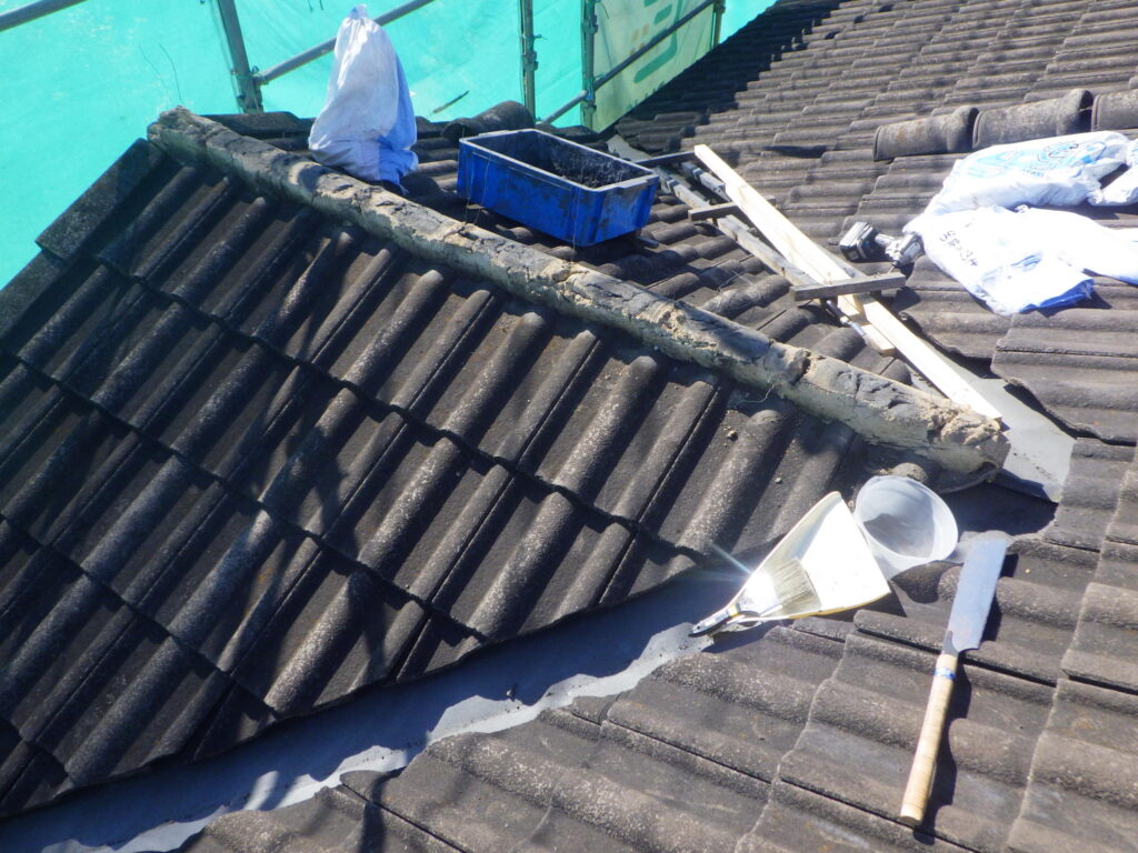 台面の解体中です