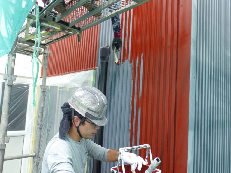 塗り継ぎ塗装中