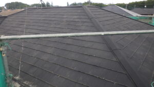 高圧洗浄後の屋根の状態です