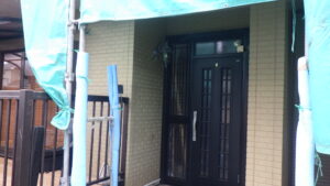 高圧洗浄後の１階外壁の状態です