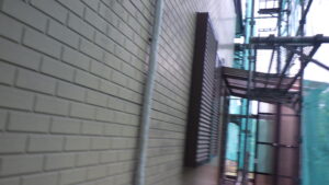 高圧洗浄後の１階外壁の状態です