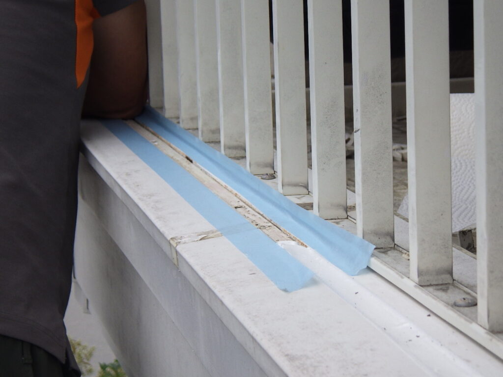 シーリング養生です