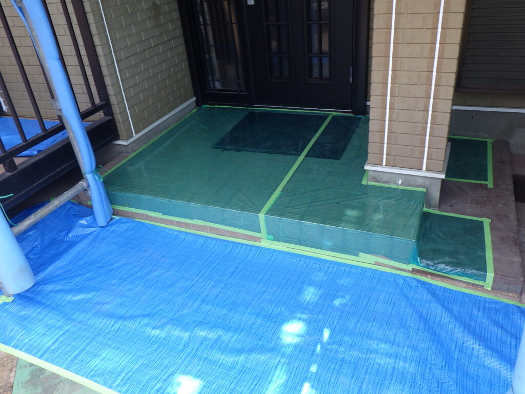 土間養生をしました