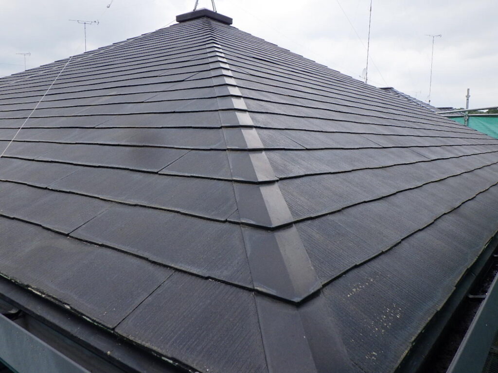 洗浄後の屋根の状態です