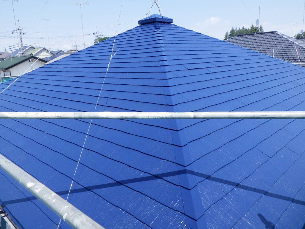 屋根上塗り塗装終了です