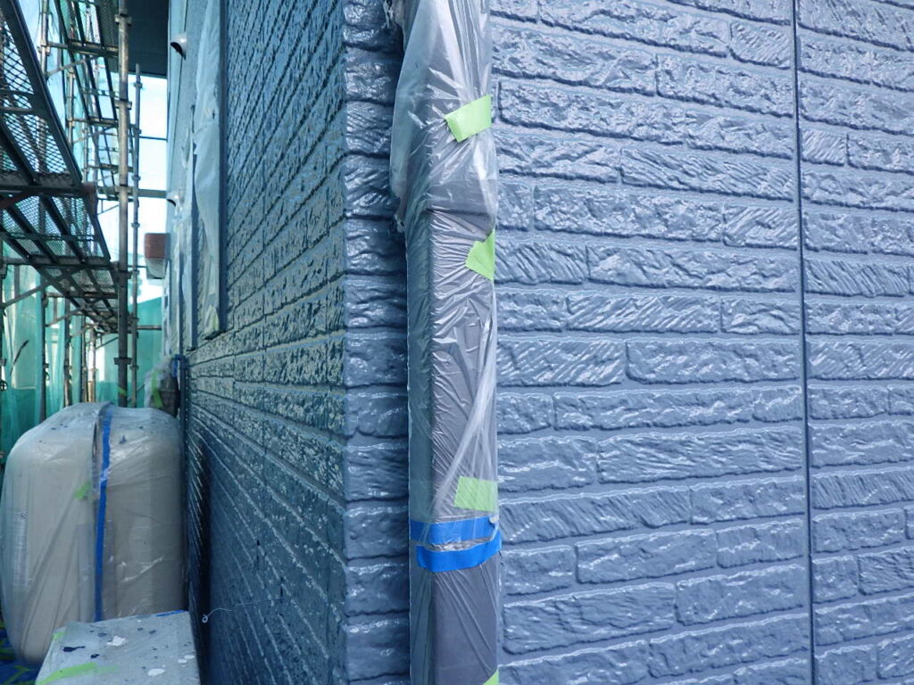 外壁上塗り塗装終了です