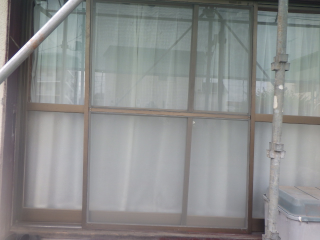 網戸の貼り替え終了です
