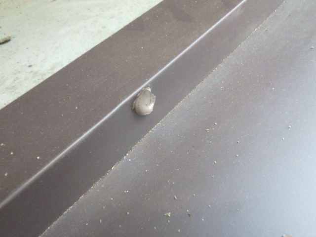 釘頭のシーリング処理をしました