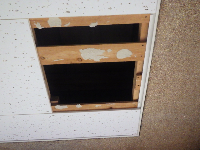 開口後の軒天です