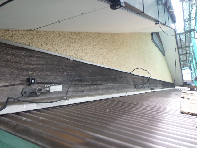 １階妻壁の状態です